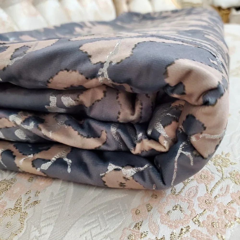 Callisto Home Velvet Metallic Queen Size Luxury Duvet Cover Set